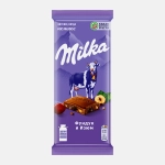 Шоколад Milka с фундуком и изюмом 80г