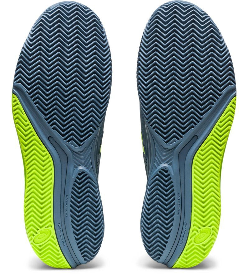 Мужские кроссовки теннисные Asics Gel-Resolution 9 Clay - steel blue/hazard green