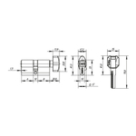Цилиндровый механизм MaxPro7002Knob100mm(50+10+40) SN никель 7key с вертушкой