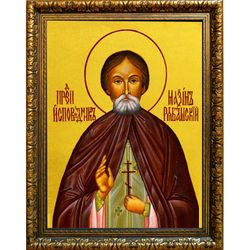 Максим Попов, исповедник Рябашский, иеромонах. Икона на холсте.