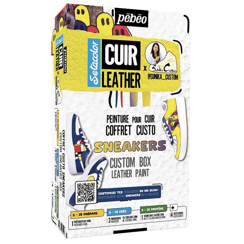 Набор красок по коже Setacolor CUSTO SNEAKERS BOX 20 мл, 295683, Pebeo, 295683
