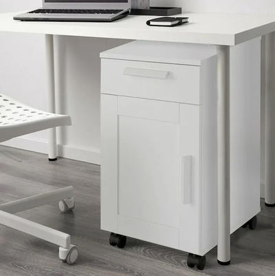 Тумба с ящиками на колесах Ikea Brimnes, белый