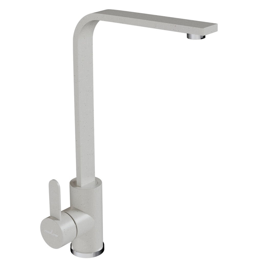 Смеситель для кухни 35к MIXLINE МЛ-ГС14 (ML-GS14) (331) белый высок. излив