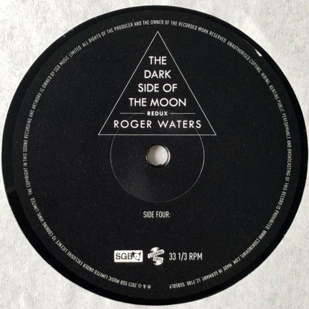 Roger Waters. The Dark Side Of The Moon Redux (EU, Cooking Vinyl, 0711297395716, 2023) 2LP винил