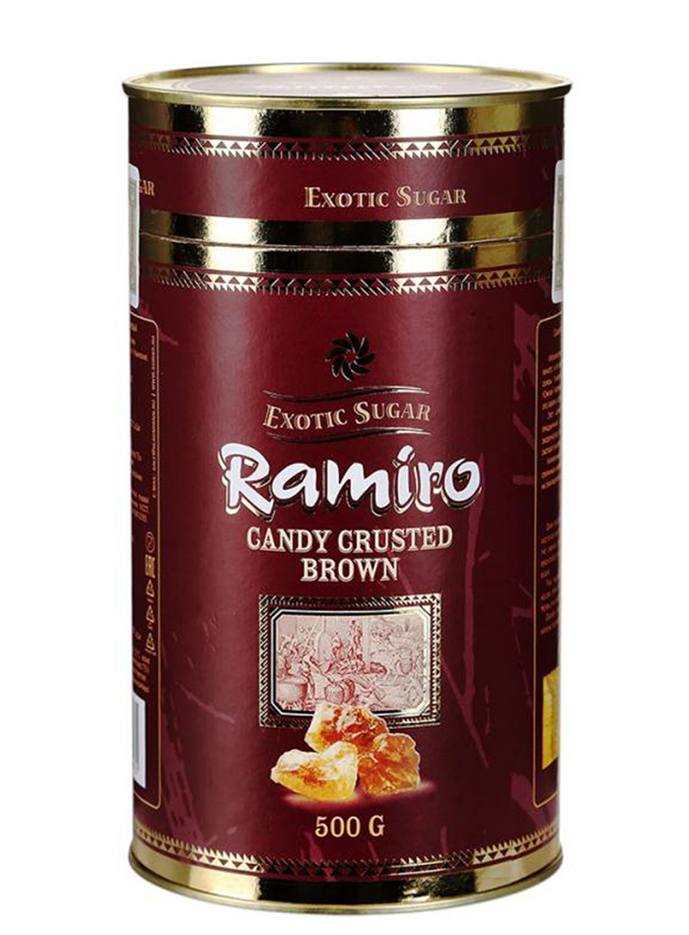 Сахар леденцовый КОРИЧНЕВЫЙ Кристаллический "Ramiro" (ЭСЛК1000г П/10)