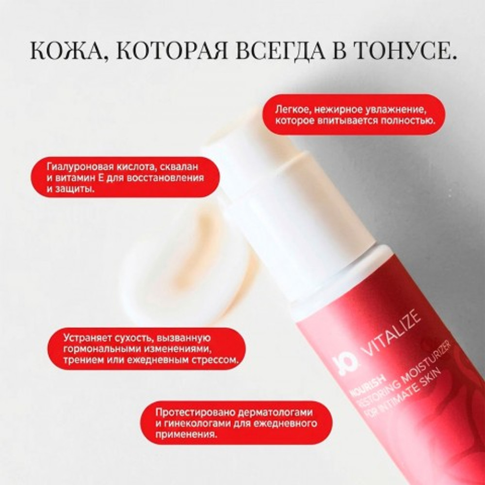 Увлажняющий крем для интимной зоны JO Vitalize - Nourish Restoring Moisturizer, 60 мл