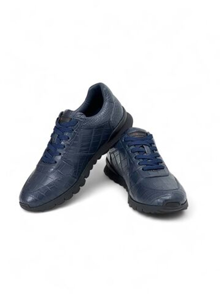 Кроссовки Kiton из кожи крокодила