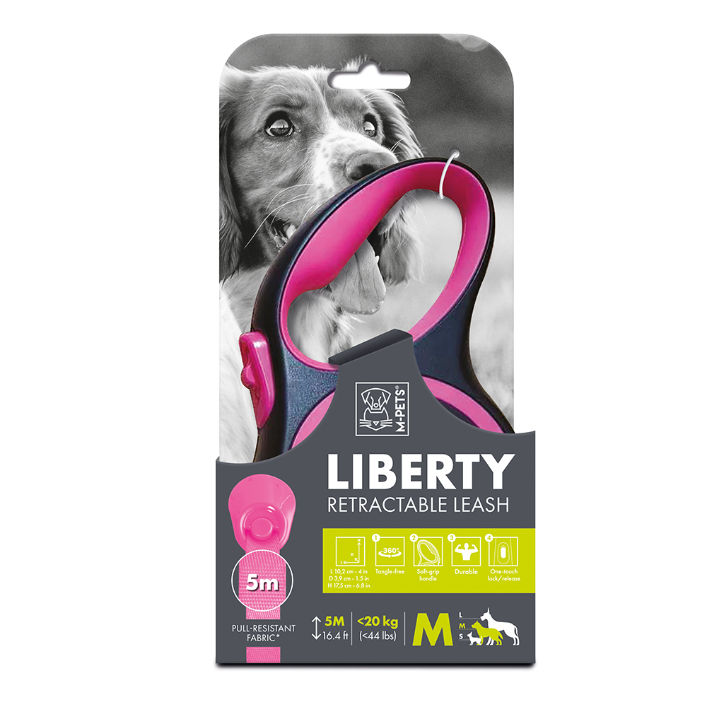 LIBERTY Поводок-рулетка М 5 м до 20 кг