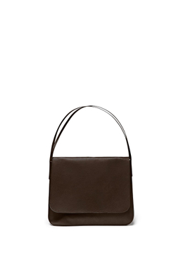 Massimo Dutti Маленькая сумка из кожи наппа - Limited Edition, шоколадно-коричневый