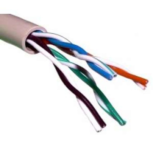 Кабель Netlan U\UTP 4 пары, Кат.5е (класс D), 100МГц, одножильный, ВС (чистая  медь), внутрений, РVC нг(В),серый, 305м