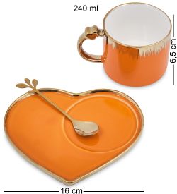 GAEM Art MUG-417/4 Чайная пара «Сердце»
