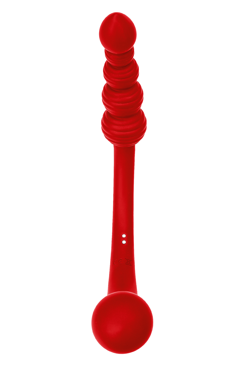 Двусторонний вибратор Black&Red by TOYFA, силикон, красный, 35 см