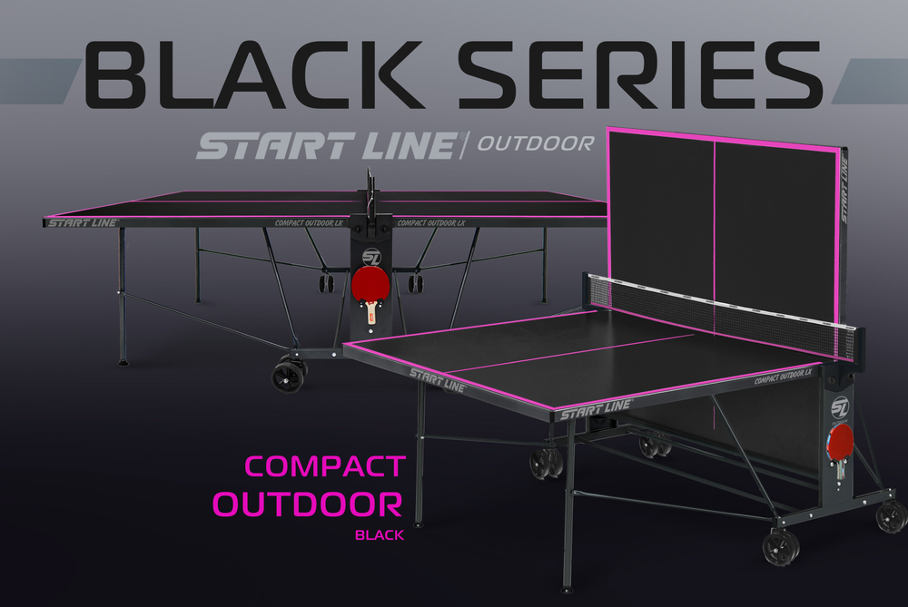Стол теннисный Compact-2 LX Всепогодный 6 black
