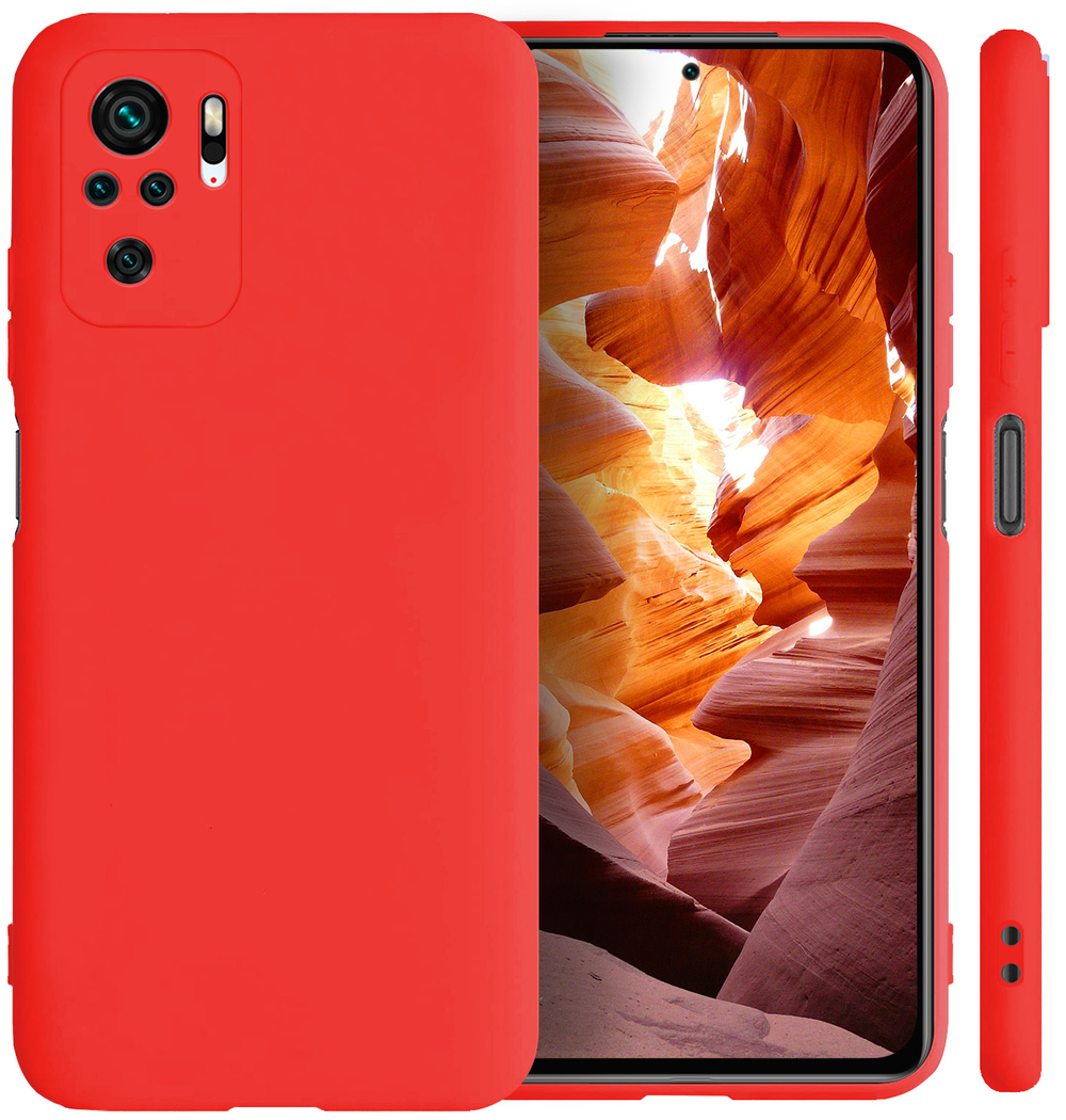 Мягкий Soft Touch чехол из силикона для XIAOMI REDMI NOTE 10 / 10S и POCO M5s с бархатной подкладкой