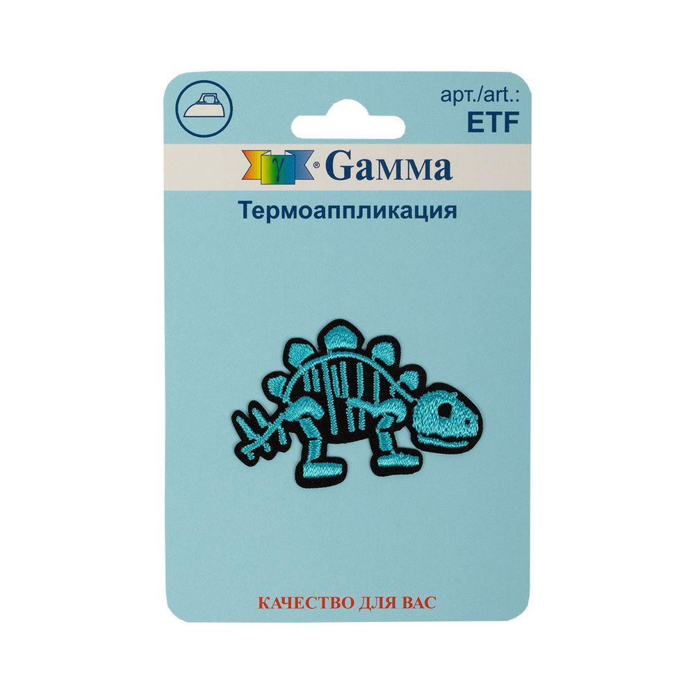 Аппликация термоклеевая "Скелет динозавра" 3.2х5.1 см, №01, 1 шт, 01-014, Gamma ETF Аппликация термоклеевая "Скелет динозавра" 3.2х5.1 см, №01, 1 шт, 01-014, Gamma ETF