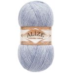 Пряжа Alize (Ализе) Angora Gold / уп.5 мот. по 100 г, 550м, 221 светлый джинс меланж A
