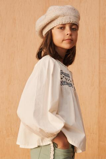 ZARA БЛУЗА С ВЫШИВКОЙ - LIMITED EDITION, ЭКРЮ