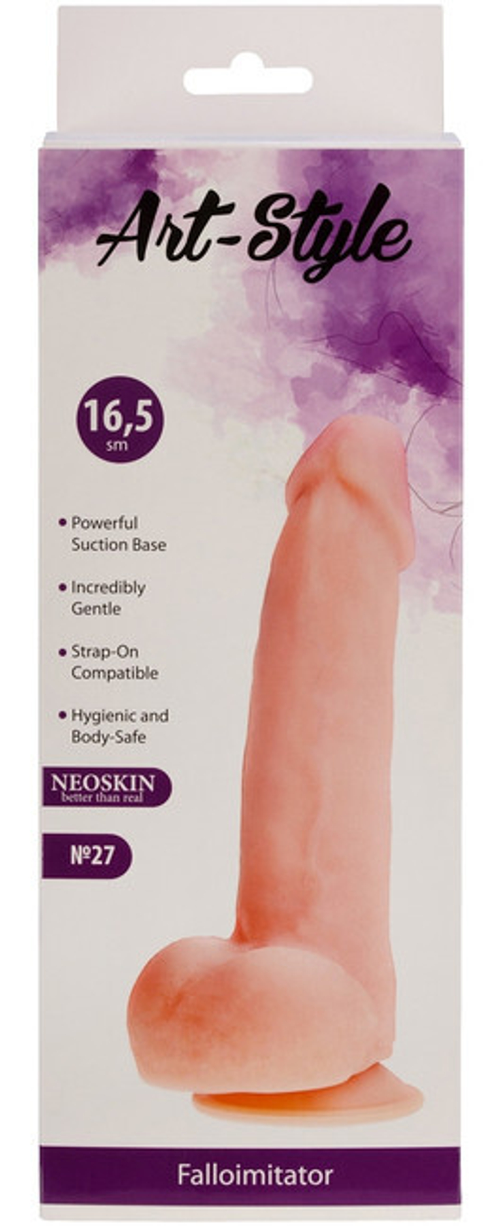 Реалистичный фаллоимитатор Art-Style Neoskin №27 , вторая кожа (21 см , телесный) (Цвет: телесный)