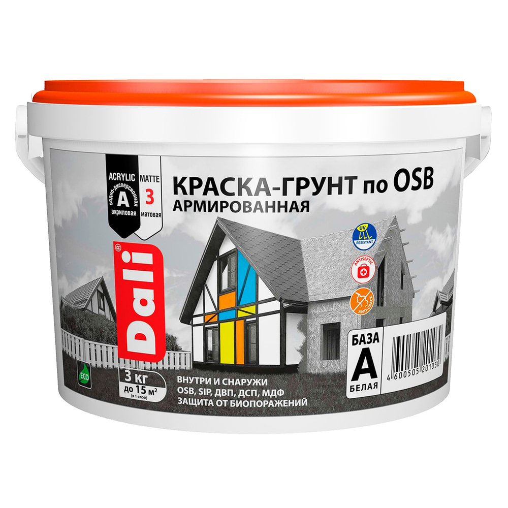 Краска-грунт для OSB плит . армированная (база А) . . 3кг