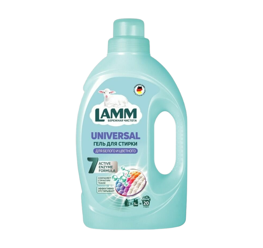 Lamm Universal гель для стирки для белого и цветного белья бесфосфатный 16 стирок 1,04 л