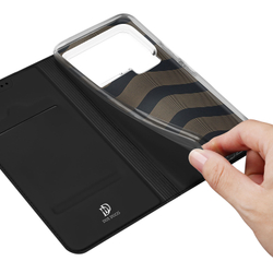 Чехол книжка из PU кожи черного цвета от Dux Ducis для Xiaomi 17 Pro, серия Skin Pro Series Case