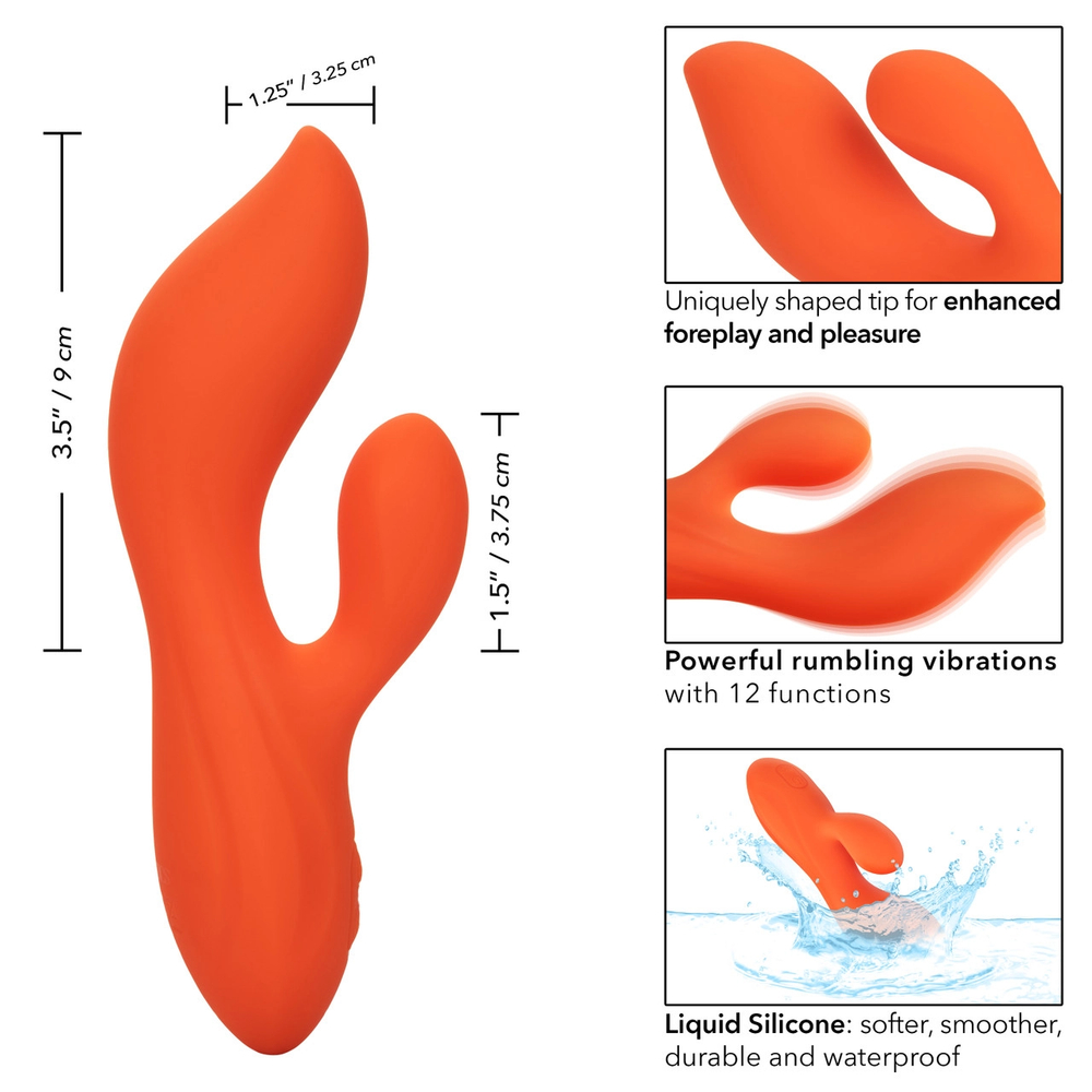 CalExotics Stella Liquid Silicone Dual Teaser - Вибратор кролик