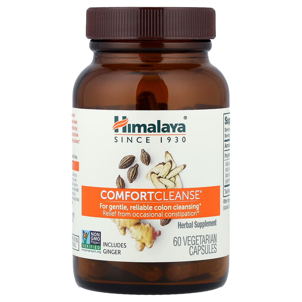 Himalaya, Comfort Cleanse, средство для очищения кишечника, 60 вегетарианских капсул