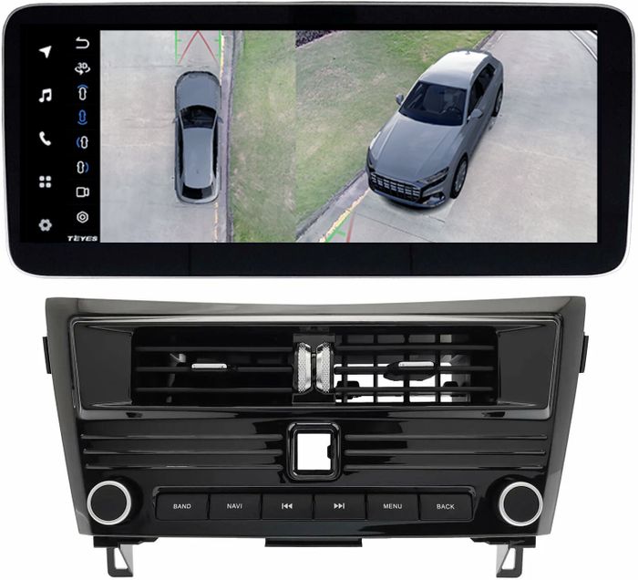 Магнитола для Nissan Qashqai J11, X-Trail T32 2014-2020 - Teyes LUX ONE 360 монитор 12.3" на Android 10, Быстрая, CarPlay, 4G SIM-слот, 4 камеры в комплекте