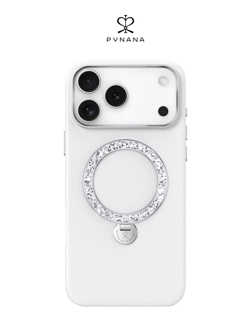 Чехол IPhone 17 Pro Max кожа, алмазная гравировка
