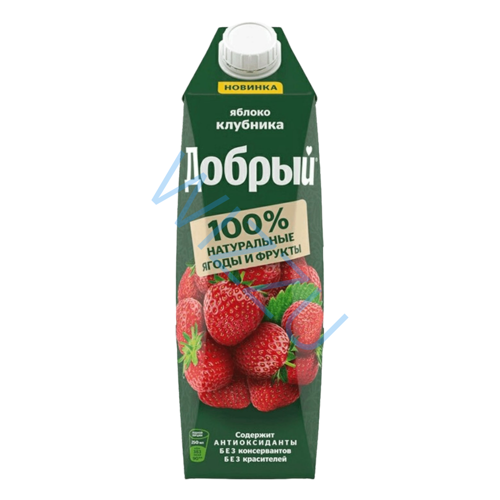 Напиток сокосодержащий Добрый яблоко клубника 1000мл