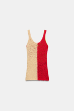 ТРИКОТАЖНЫЙ ТОП В СТИЛЕ COLOR BLOCK — ZARA