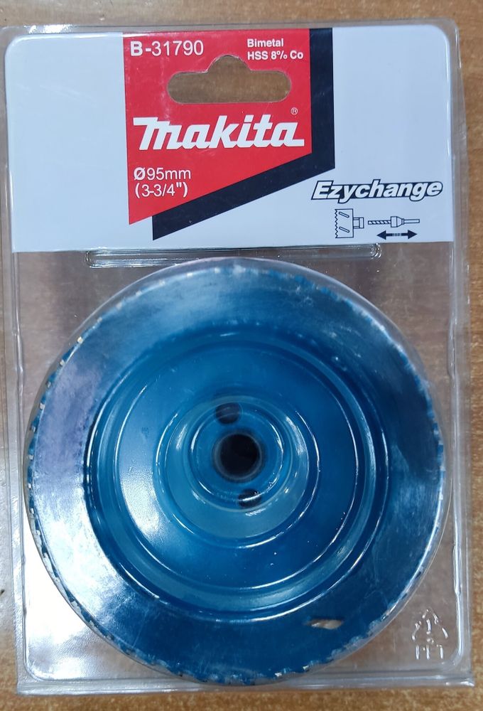 Пильная коронка Makita HSS-BiM Ezychange 95мм B-31790 Пильная коронка Makita HSS-BiM Ezychange 95мм B-31790