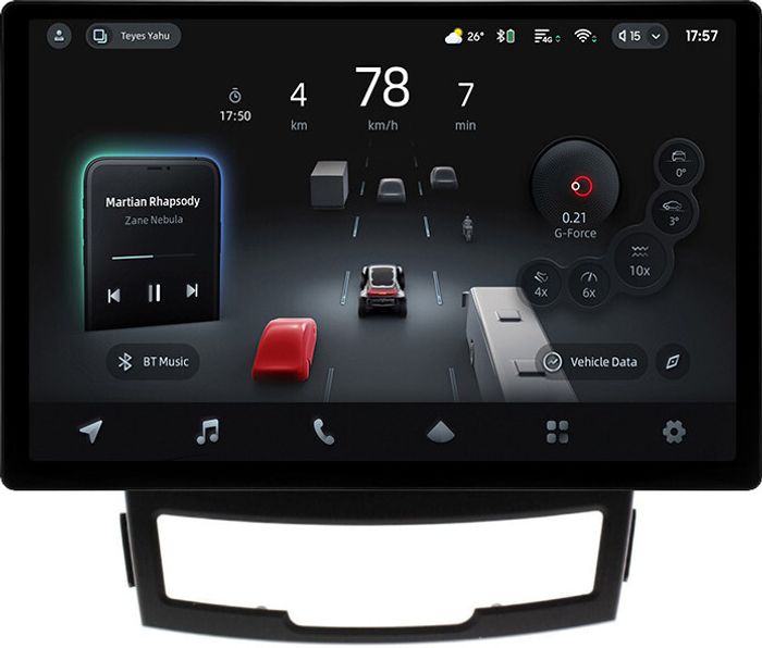 Магнитола для SsangYong Actyon 2 2011-2013 - Teyes CC4-PRO монитор 13" 2K QLED на Android 13, Быстрейшая, Snapdragon 778G, ИИ, CarPlay, DSP, 4G SIM-слот