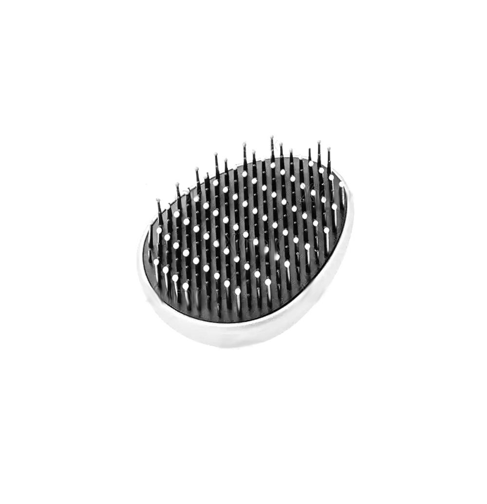 Щетка массажная Harizma D’tangler h10644-17 (нейлоновые штифты, серебро) - 2