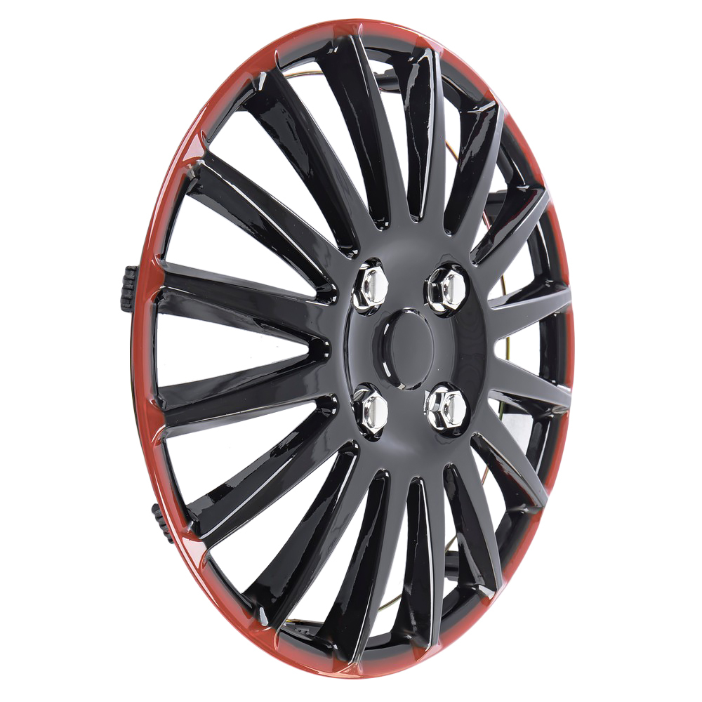 Колпаки R14 Orion 4шт (черно-красные) ABS-пластик ARNEZI A0702075