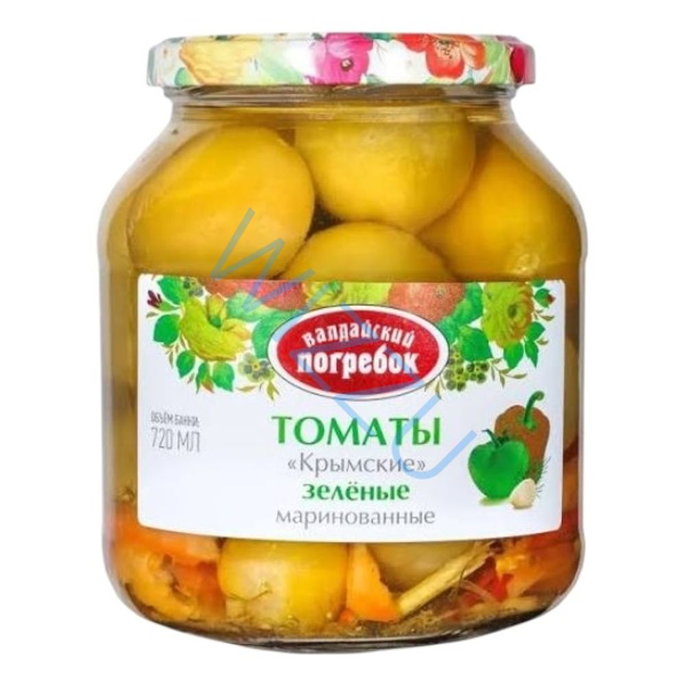Томаты Крымские Валдайский погребок мар-ые зеленые 720мл ст/б