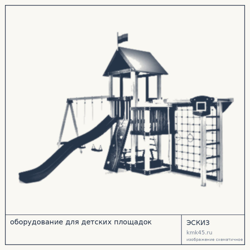 Детская площадка деревянная разборная — от 285 000 ₽