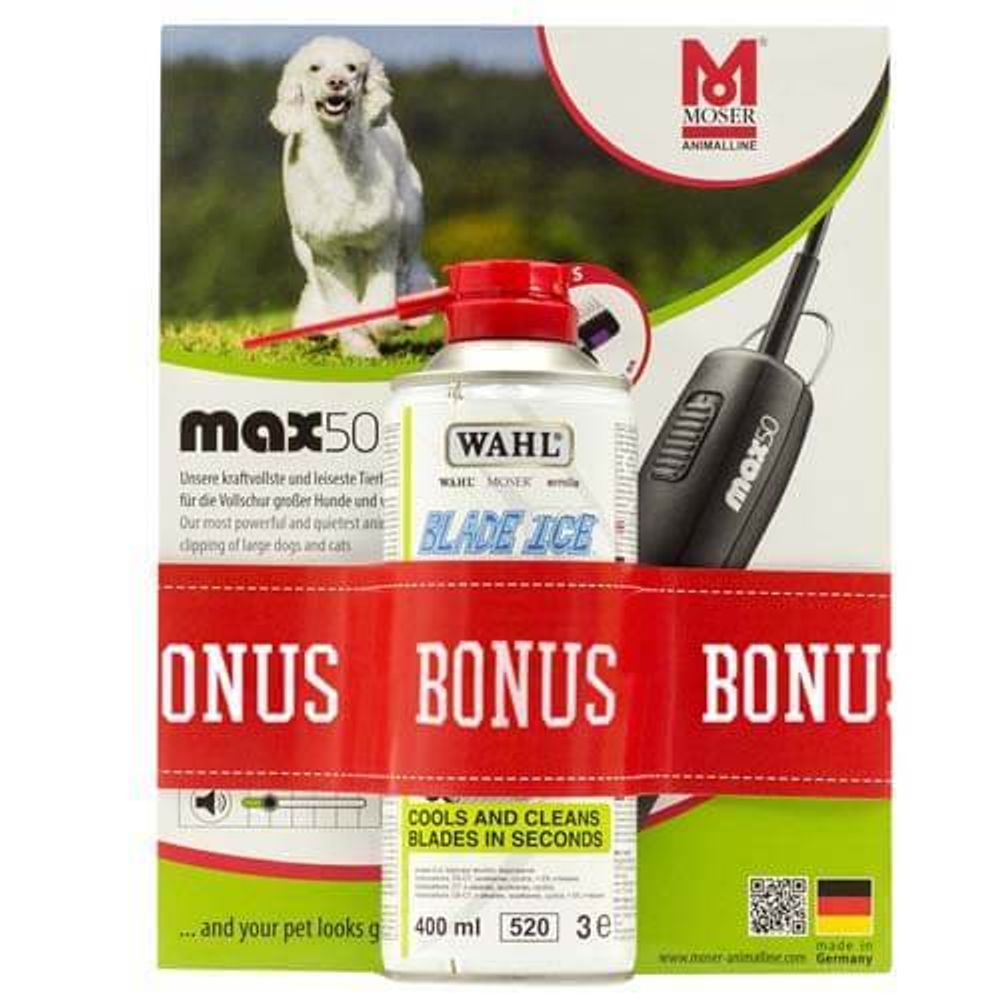 Машинка для стрижки собак и кошек Moser Max 50 + спрей Wahl Blade Ice (1250-0055) - 10