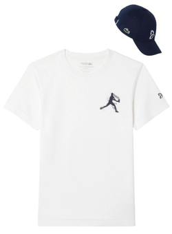 Мужская теннисная футболка Lacoste Tennis x Novak Djokovic Pack - белый