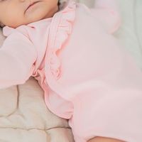 Боди с длинным рукавом и рюшей "Камелия" 0+