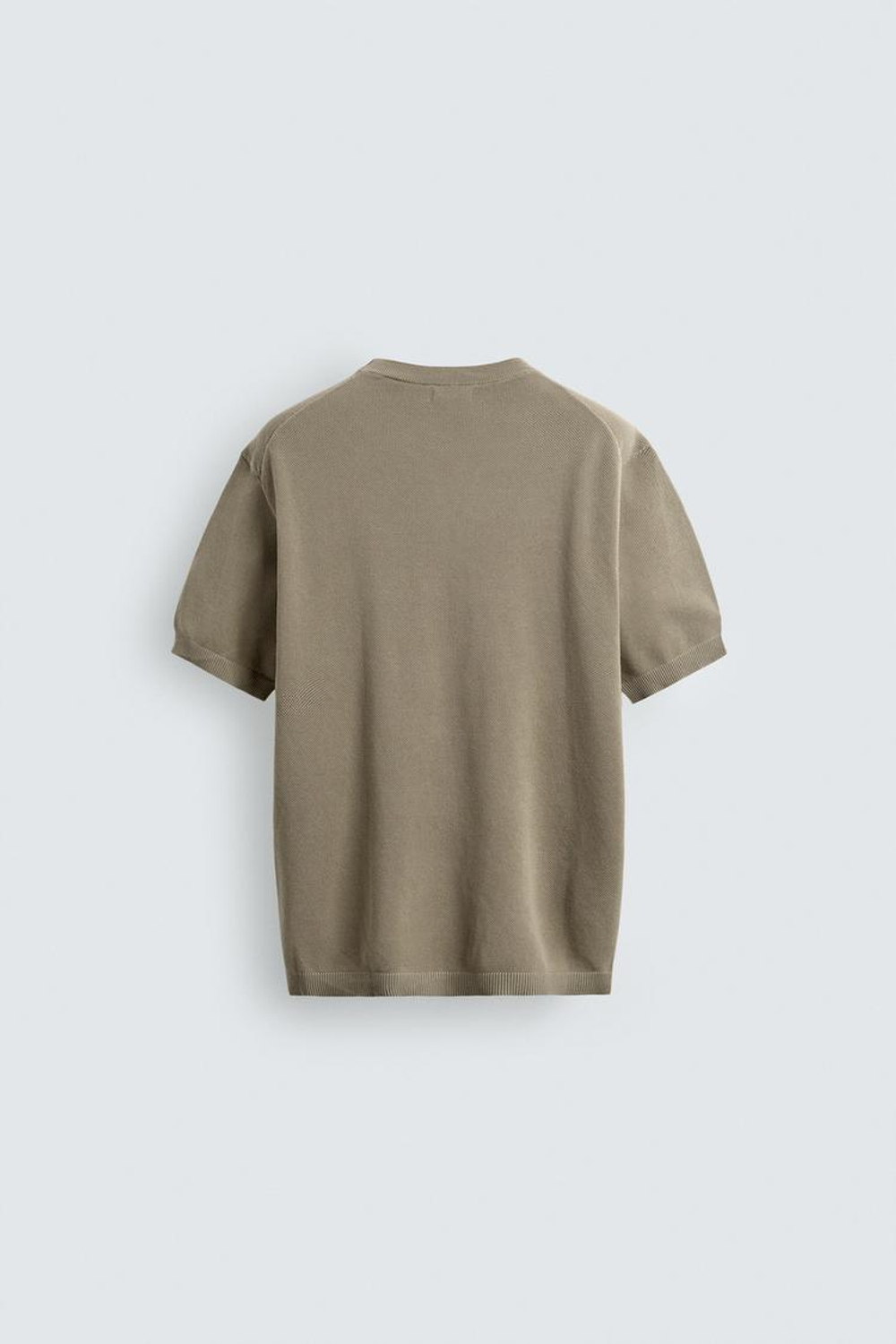 ZARA ФУТБОЛКА RELAXED FIT ИЗ ТРИКОТАЖА, РЫЖЕВАТО-КОРИЧНЕВЫЙ