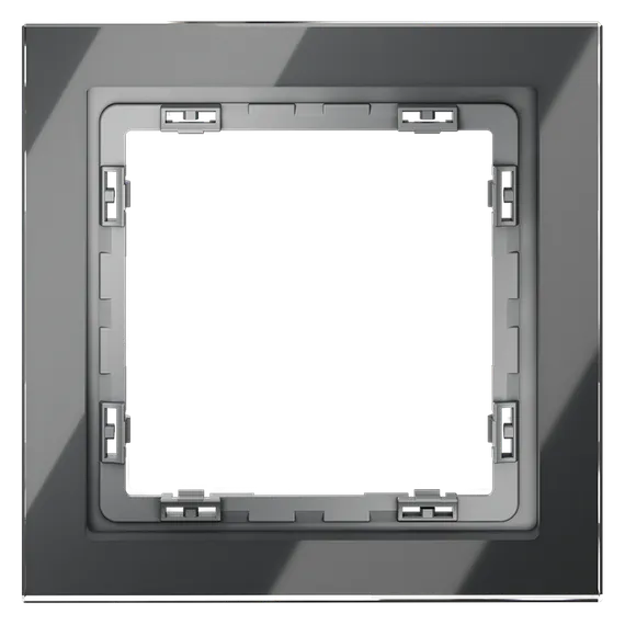 Рамка стеклянная на 1 пост Voltum S70 Графит VLS110107