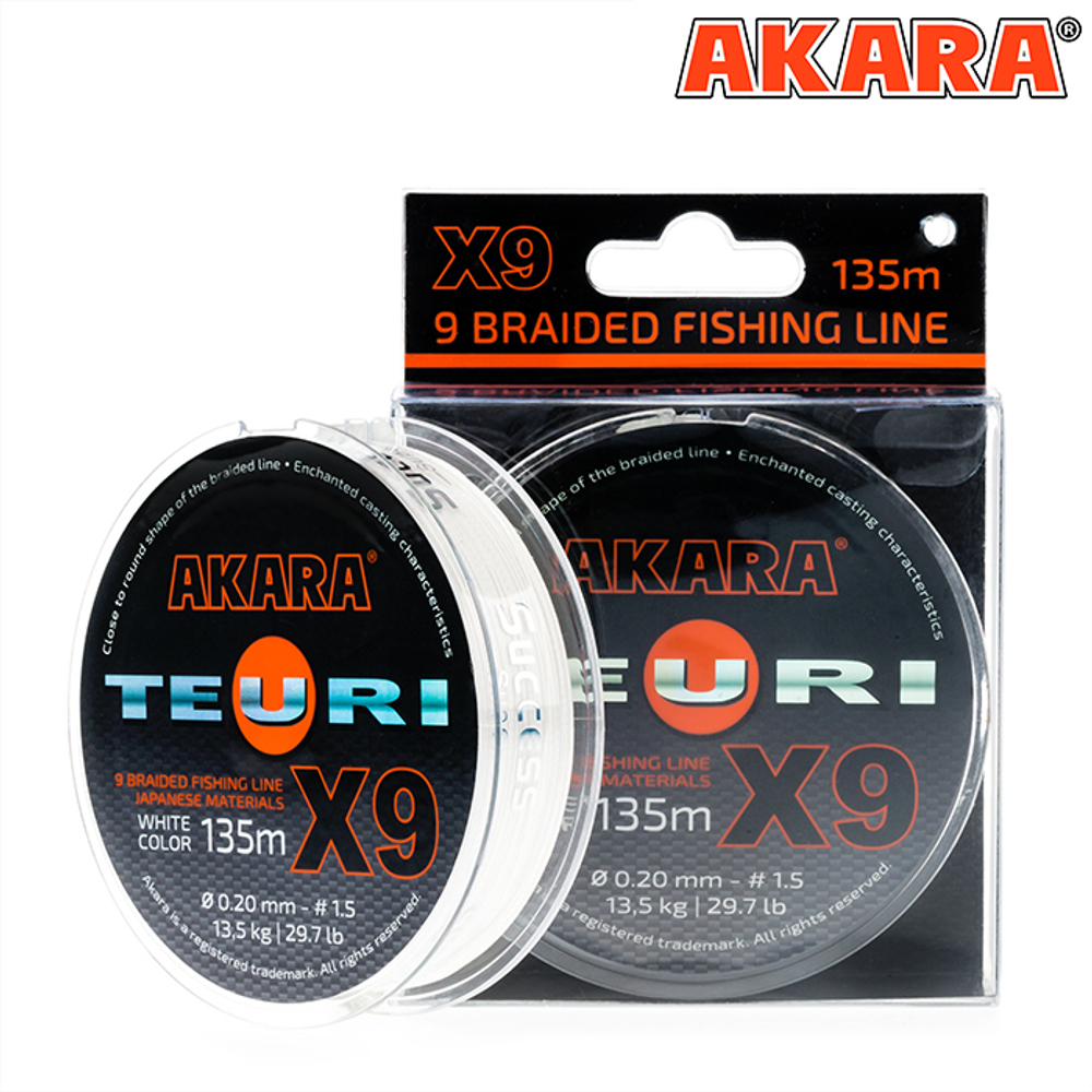 Шнур Akara Teuri X-9 White 135 м 0,12
