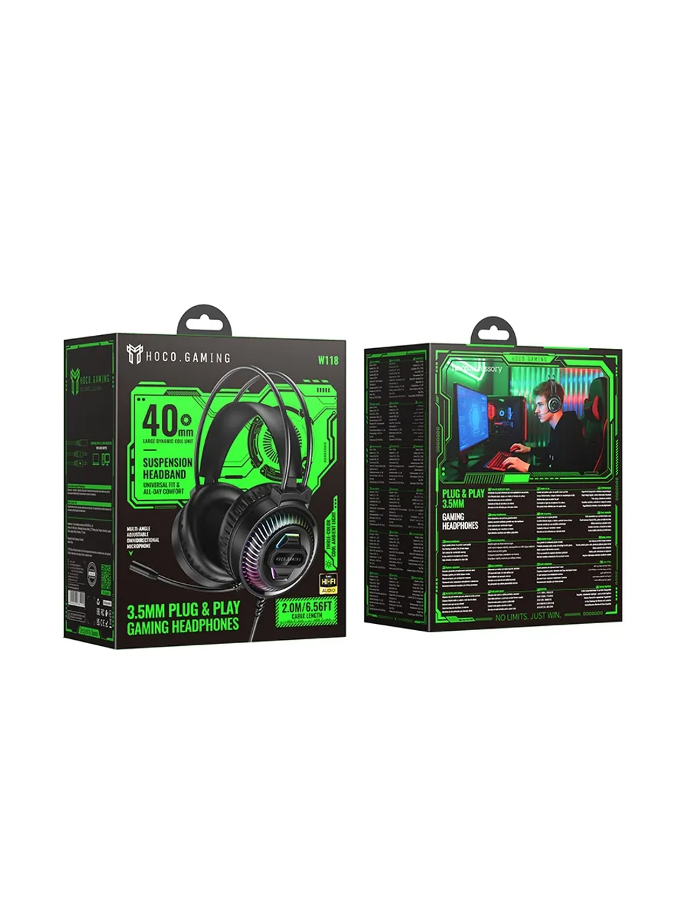 Игровые проводные наушники с микрофоном W118
