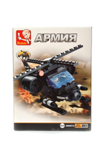 Конструктор блочный Слубан Армия. Вертолет 8 в 1 (93 дет. 1 фигурка) (Арт. M38-B0587G)