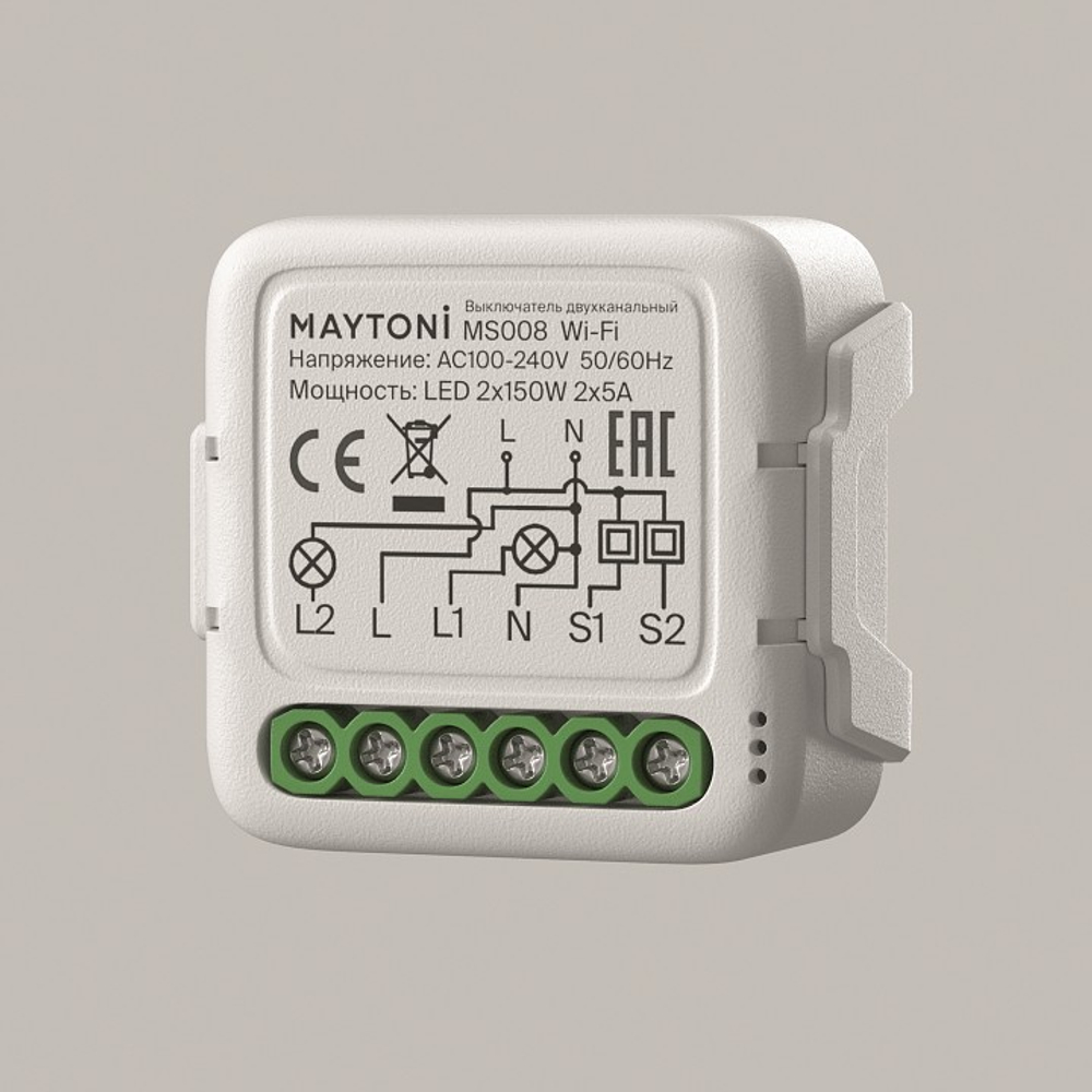 Контроллер-выключатель Wi-Fi для смартфонов и планшетов Maytoni Lighting control Выключатели MS008