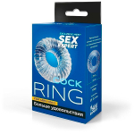 Прозрачное эрекционное кольцо с ребрышками 4см Bior Toys Sex Expert SEM-55280