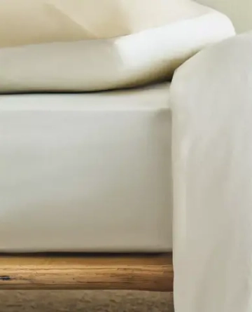 ZARA HOME ДЕТСКАЯ ПРОСТЫНЯ НА РЕЗИНКЕ, ЖЕЛТОВАТО-БЕЛЫЙ