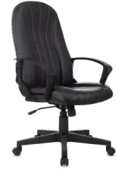 Кресло руководителя Бюрократ T-898 черный Leather Black экокожа крестов. пластик