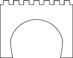 Портал туннеля двупутный - 132x105 мм, (TT)